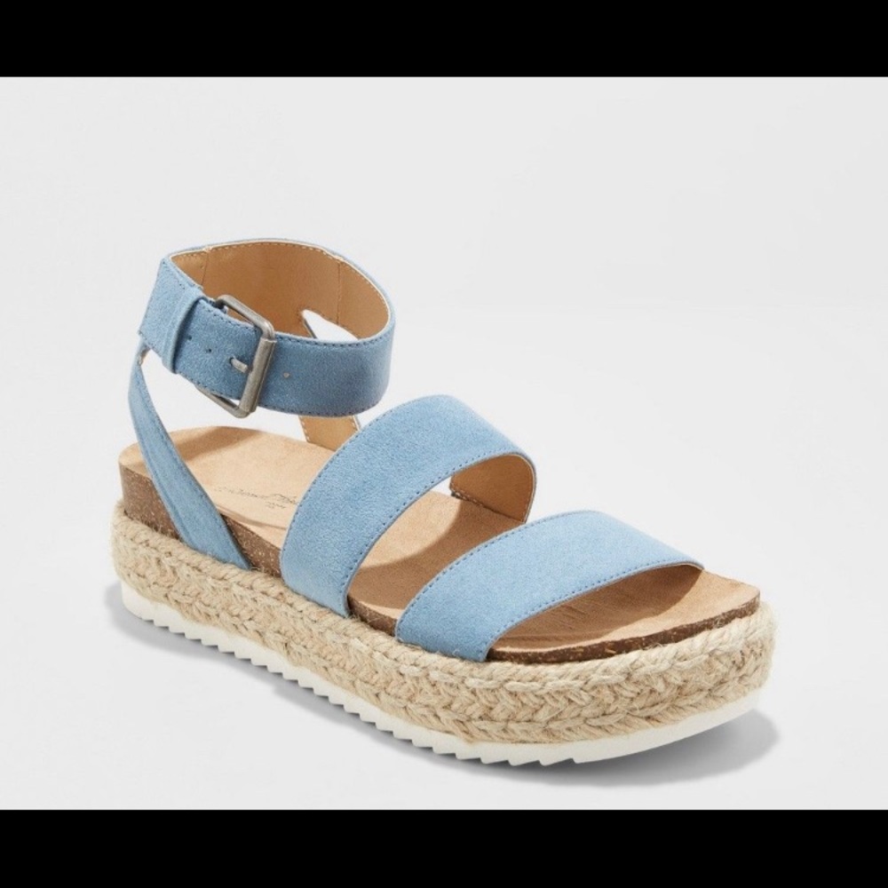 Light Blue Platform Sandles